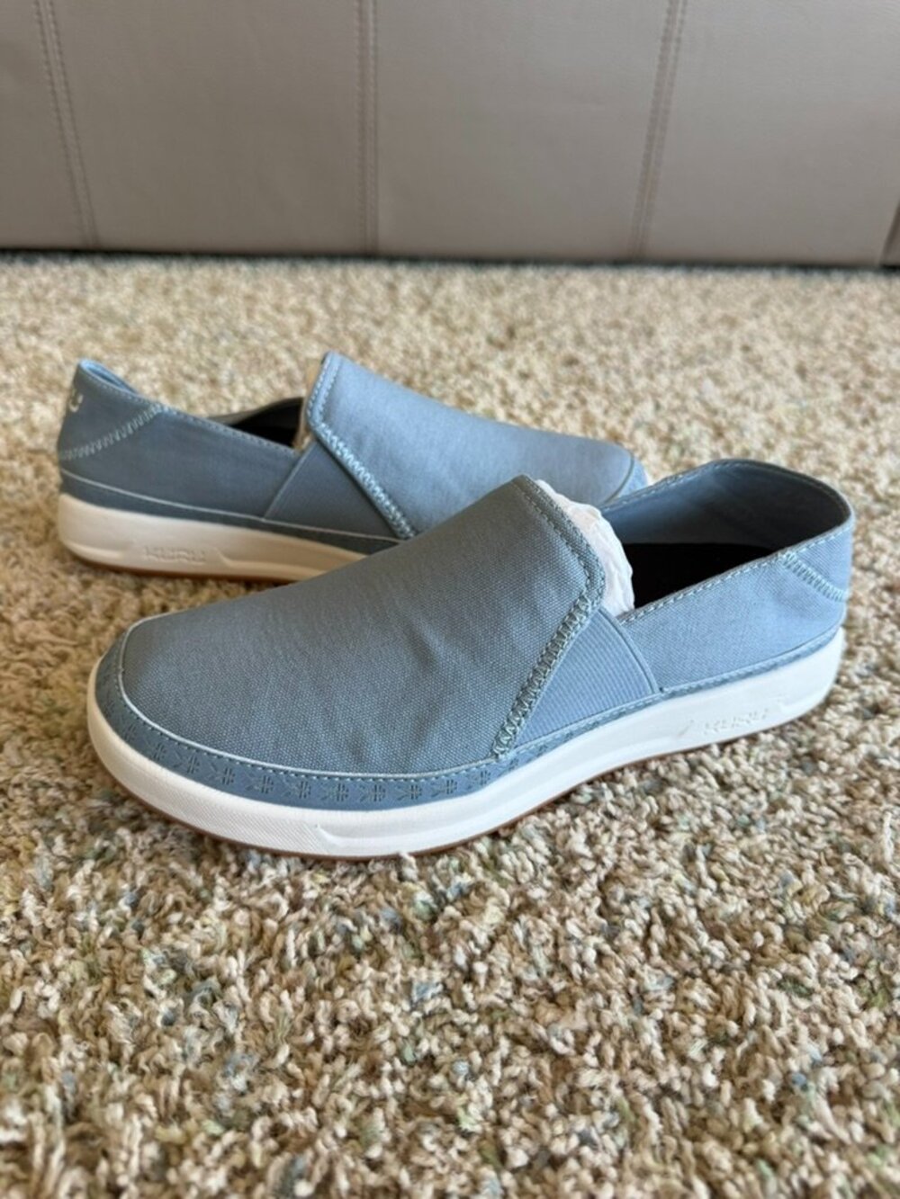 KURU Roam Atla Slip On Sneakers Sz 7.5 Blue Fog Bright White